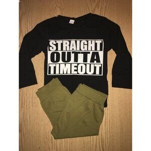 New 2Pc Long Sleeve Tee & Leggings Set 18mn-2T